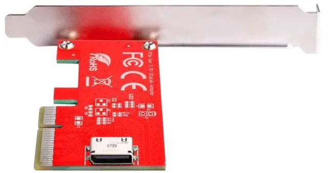 Main image of Vszerda Adapter PCI-E 4.0 Express 4.0 x4 to Oculink Internal SFF-8612 SFF-8611 Host Adapter for PCIe SSD with Bracket