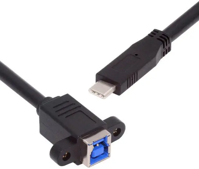 Main image of Vszerda Cord USB 3.0 Type-B Female to USB3.0 Type-C Male Cable Extension 5Gbps for Disk SSD Camera Data 30cm