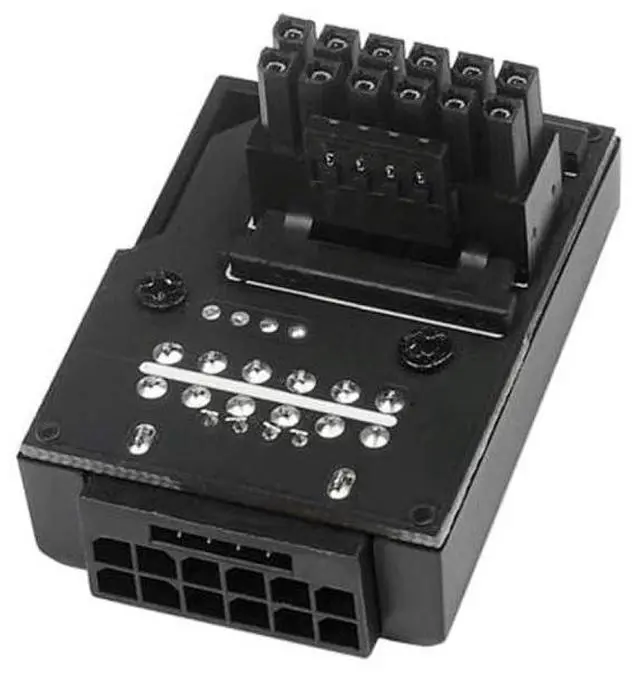 Alt view image 2 of 7 - Vszerda Adapter 12VHPWR ATX3.0 PCI-E5.0 Power Modular Male to Female Extension Adapter Down Angled 90 Degree for 3080 3090TI PSU 16Pin 12+4P Graphics Card