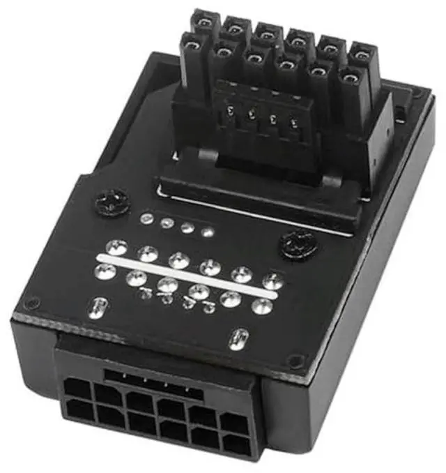 Main image of Vszerda Adapter 12VHPWR ATX3.0 PCI-E5.0 Power Modular Male to Female Extension Adapter Down Angled 90 Degree for 3080 3090TI PSU 16Pin 12+4P Graphics Card