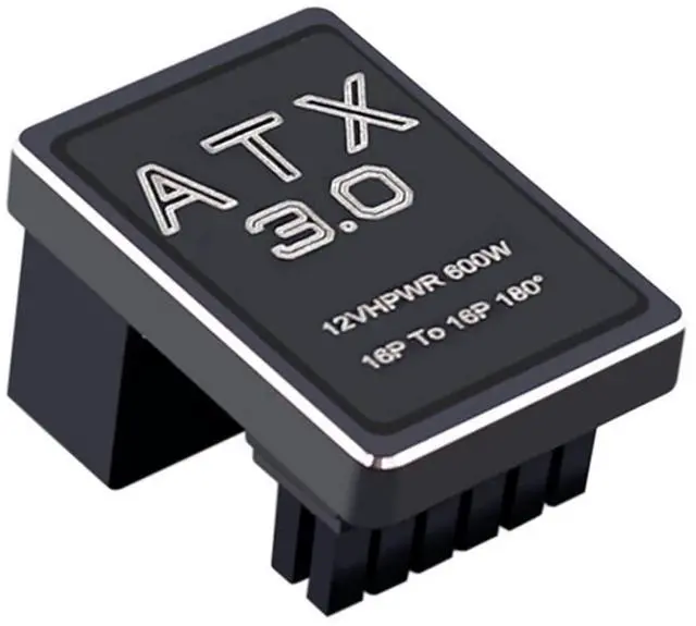 Alt view image 2 of 7 - Vszerda Adapter 12VHPWR ATX3.0 PCI-E 5.0 Power Modular Adapter 12+4Pin to 12+4 16Pin Down Angled 360 Degree Opposite U Shape Back Angled for 4080 5090TI 16Pin 12+4P Graphics Card