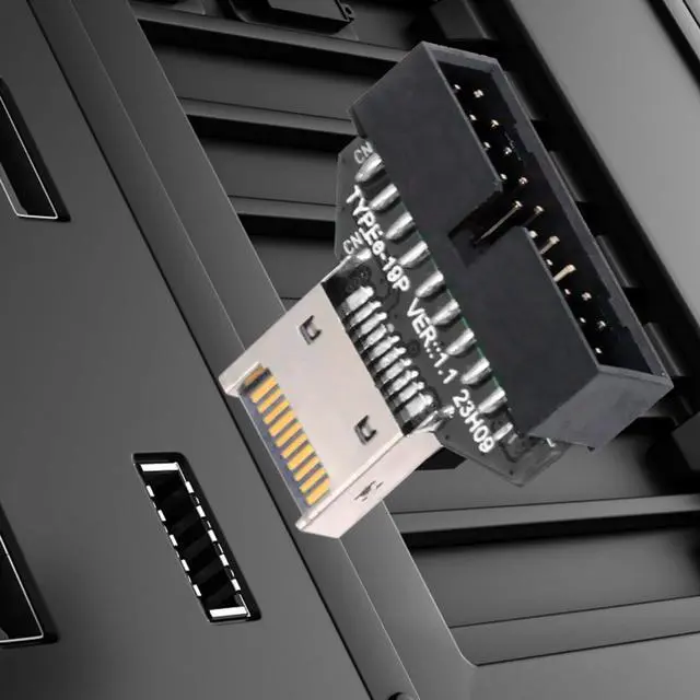 Alt view image 5 of 7 - Vszerda Adapter Type-E IDC Socket USB 3.1 Front Panel Header to USB 3.0 20Pin Header Extension Adapter for Desktop Motherboard