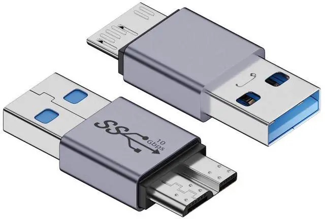 Main image of Vszerda Adapter USB-C USB 3.1 Type A Male to Micro USB 3.0 Male Data Adapter 10Gbps Data Power for Laptop SSD Disk