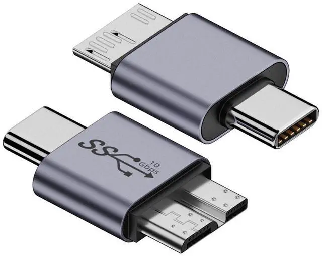Main image of Vszerda Adapter USB-C USB 3.1 Type C Male to Micro USB 3.0 Male Data Adapter 10Gbps Data Power for Laptop SSD Disk