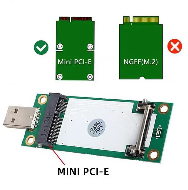 Alt view image 6 of 7 - Vszerda Adapter Mini PCI-E Wireless WWAN to USB Adapter Card with SIM Card Slot Module Testing Tools for 3G/4G/5G LTE Wireless Module Modem Card