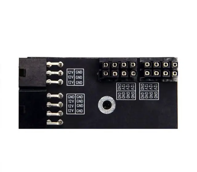 Alt view image 7 of 7 - Vszerda Adapter Dual ATX 8Pin Female to 6+8pin Male 180 Degree Angled Power Adapter for NVIDIA 3080 3090 Graphics Card