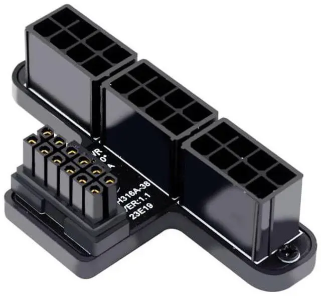 Main image of Vszerda Adapter 12VHPWR ATX3.0 PCI-E 5.0 Power Modular to Three ATX 8P Adapter for 4080 5090TI 16Pin 12+4P Graphics Card (Down Angled 90 Degree)