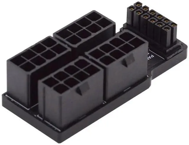 Main image of Vszerda ATX3.0 PCI-E 5.0 Power Modular 12VHPWR Adapter to Four ATX 8P Up Angled 90 Degree for 4080 4090 5090TI 16Pin 12+4P Graphics Card