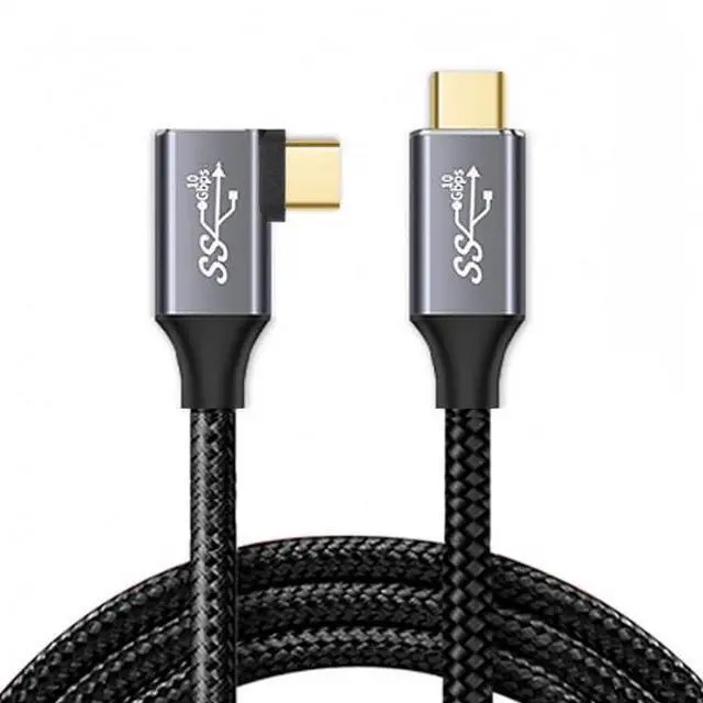 Alt view image 2 of 7 - Vszerda Cable USB-C USB-C 100W Type-C Male to Male Cable Left Right Angled USB3.0 20V 5A GEN2 10Gbps 100W Charging for Laptop Tablet Phone 50CM