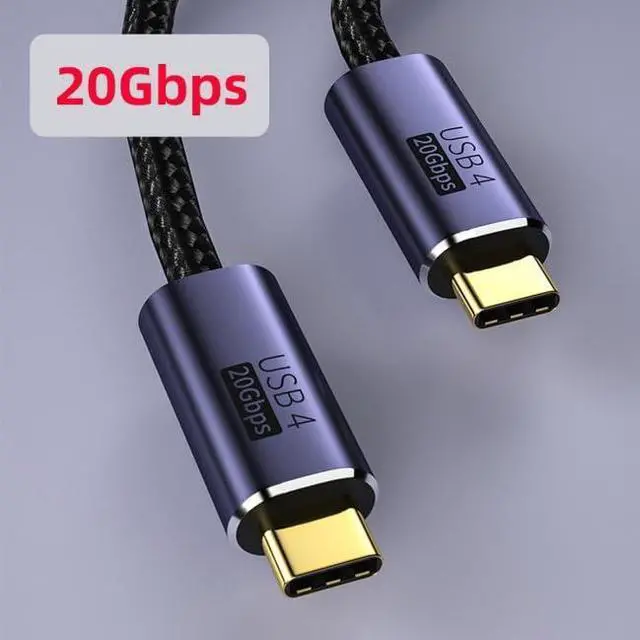 Alt view image 4 of 7 - Vszerda Cable USB4 USB-C 100W Type-C Male to Male Cable 20V 5A GEN2 20Gbps 100W Charging for Laptop Tablet Phone 2M