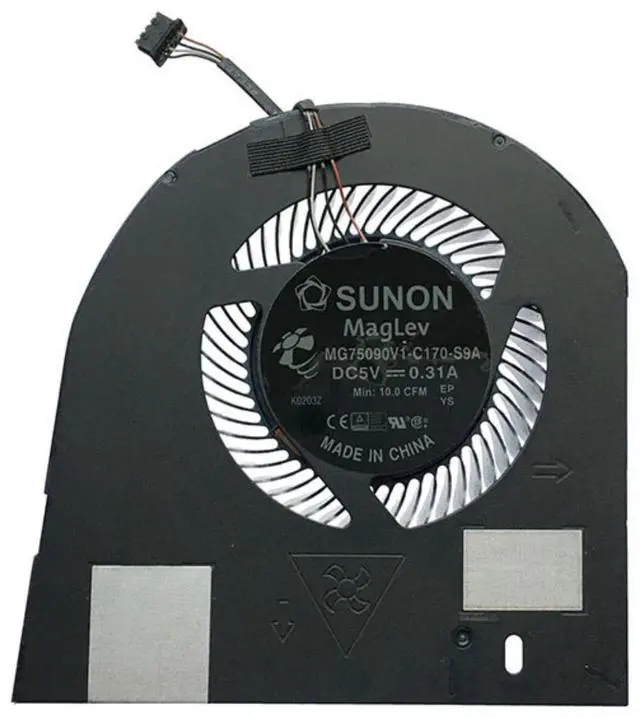 Alt view image 3 of 4 - CPU + GPU Cooling Fan Replacement for D.ell Precision 7530 M7530 7540 P74F Series MG75090V1-C170-S9A MG75090V1-C160-S9A DC5V