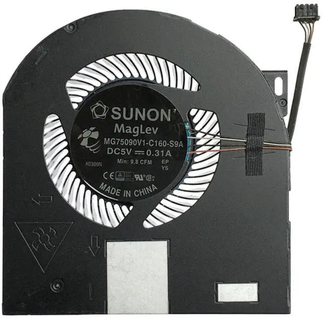 Alt view image 4 of 4 - CPU + GPU Cooling Fan Replacement for D.ell Precision 7530 M7530 7540 P74F Series MG75090V1-C170-S9A MG75090V1-C160-S9A DC5V