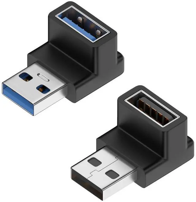 Main image of Vszerda 90 Degree USB 3.1 Adapter,UpDown USB A Male to Female Adapter for PC,Laptop,USB A Charger and More USB Devices (UpDown)
