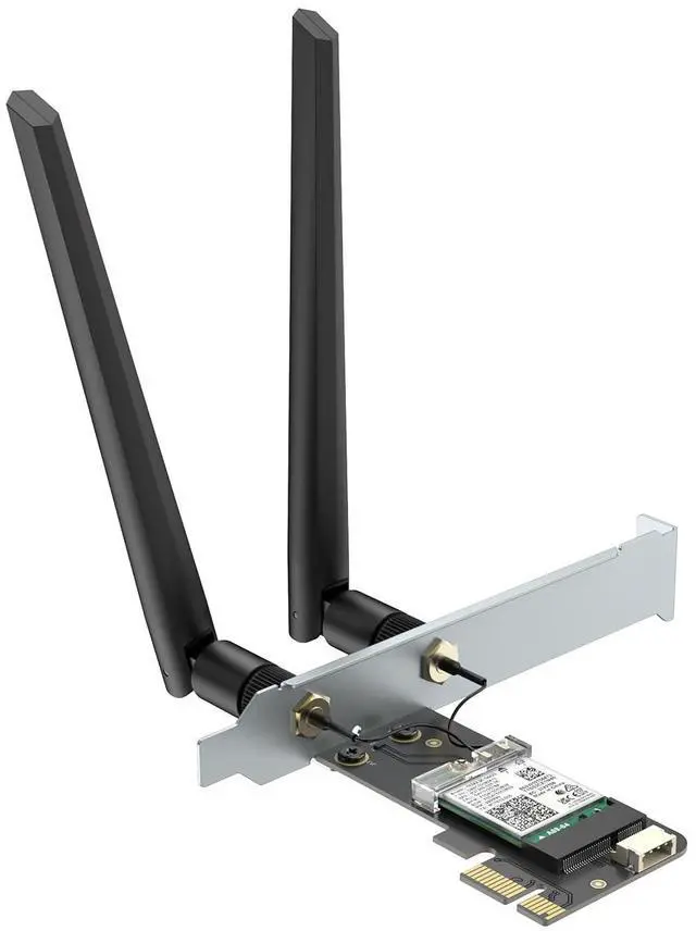 Main image of WiFi 6E AX210 PCIe WiFi Network Card BT5.3 for Desktop PC, Tri-Band 6Ghz/5.8GHz/2.4GHz Wireless Adapter with AX210ngw chip, MU-MIMO, WPA3, OFDMA, Low-Profile Bracket, Support Windows 11/10(64Bit)