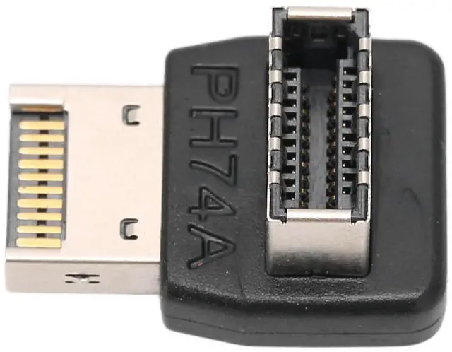 Alt view image 3 of 7 - Vszerda USB 3.1 Type E Adapter 90 Degree Steering Elbow Vertical USB C Header Converter for Computer Motherboard (PH74A)