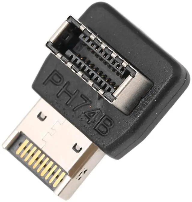 Alt view image 5 of 7 - Vszerda USB 3.1 Type E Adapter 90 Degree Steering Elbow Vertical USB C Header Converter for Computer Motherboard(PH74B)