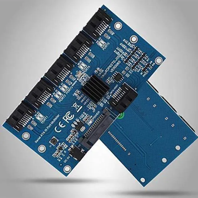 Alt view image 4 of 7 - SATA3.0 1 to 5 Hard Disks Multiplier Adapter Converter Motherboard 6Gbps Interface Riser Support PM, JMICRON, ADP6ST0 J05, ADP6ST0 J02
