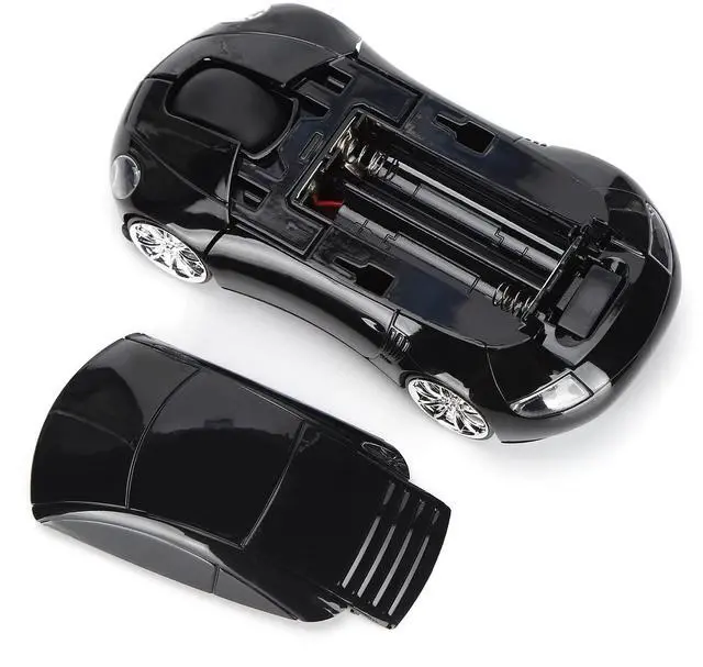 Alt view image 4 of 7 - Vszerda 2.4G Wireless Mouse, Cute Car Mouse with USB Reciver, 1600DPI Optical Mice for PC Computer Laptop Tablet, with LED Light (Black)