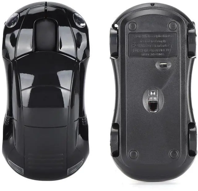Alt view image 5 of 7 - Vszerda 2.4G Wireless Mouse, Cute Car Mouse with USB Reciver, 1600DPI Optical Mice for PC Computer Laptop Tablet, with LED Light (Black)