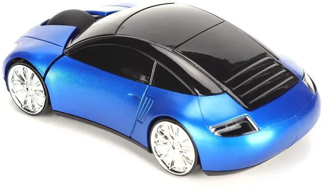 Alt view image 4 of 7 - Vszerda 2.4G Wireless Mouse, Cute Car Mouse with USB Reciver, 1600DPI Optical Mice for PC Computer Laptop Tablet, with LED Light (Blue)