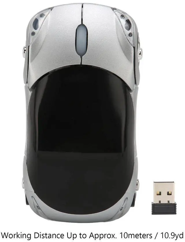 Alt view image 7 of 7 - Vszerda Mouse, 2.4GHz Cool Sport Car Mouse, Car Shape Mouse Optical Gaming Mouse for 98 for Win 7 for Linux,for PC Laptop Computer (Silver)