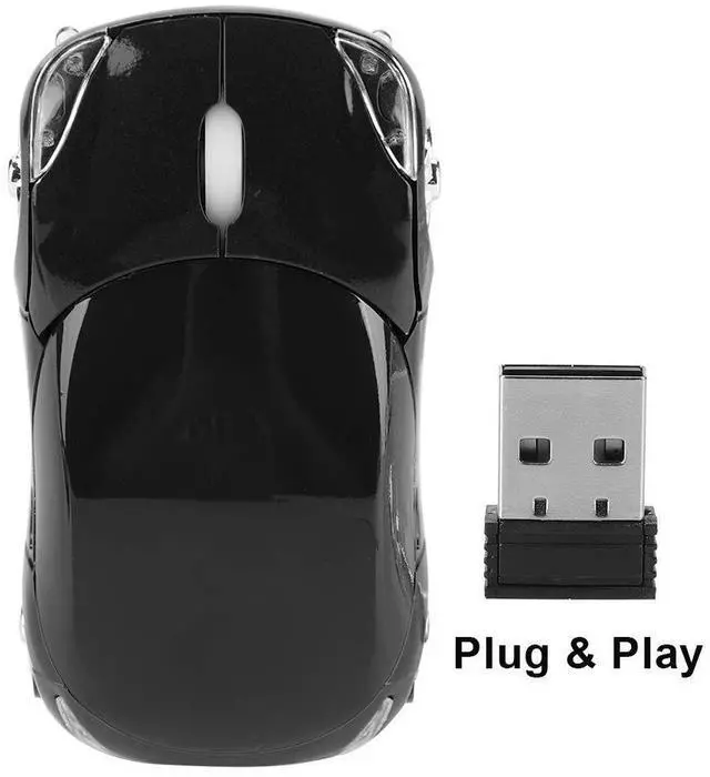 Alt view image 7 of 7 - Vszerda 2.4G Wireless Mouse Car Mouse with USB Reciver 1600DPI Optical Mouse for PC Computer Laptop Tablet, High Precision Cute Mouse for Win XP/Vista/Win7/ME/2000/for Mac OS (Black)