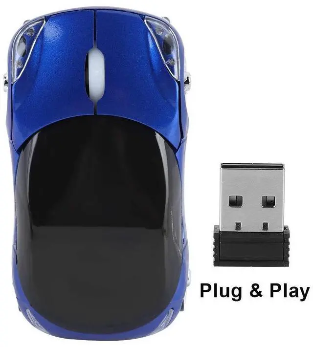 Alt view image 6 of 7 - Vszerda 2.4G Car Mouse with USB Reciver 1600DPI Optical Mouse for PC Computer Laptop Tablet, High Cute Mouse for XP/Win7/ME/2000/for OS (Blue)