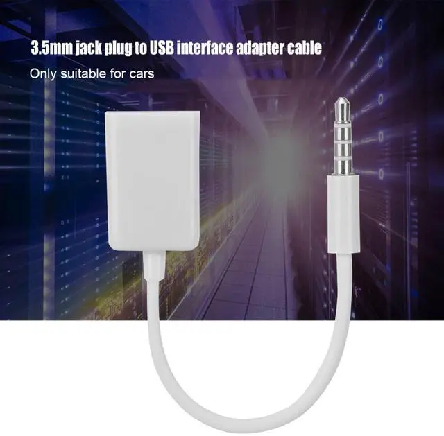 Alt view image 2 of 7 - Vszerda Audio Cable 3.5mm Male to USB Female, USB Female to Aux Jack Male Audio Cable 3.5mm Auxiliary Adapter Converter Cable for Stereo Car with AUX Audio Jack