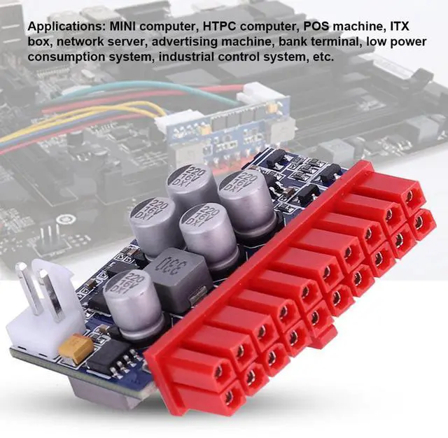 Alt view image 2 of 7 - Vszerda 12V ATX Power Supply,90W DC-ATX Power Supply DC Input 20 Pin Power Module for Mini & HTPC Computer POS Machine