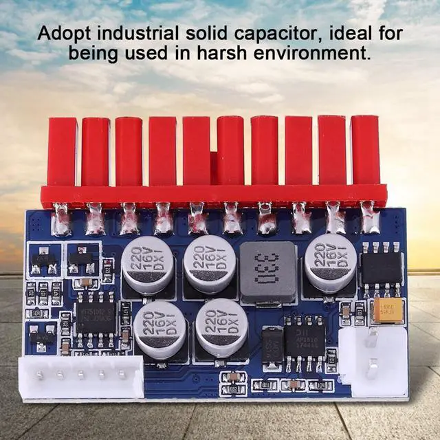 Alt view image 4 of 7 - Vszerda 12V ATX Power Supply,90W DC-ATX Power Supply DC Input 20 Pin Power Module for Mini & HTPC Computer POS Machine