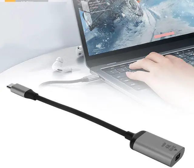 Alt view image 4 of 7 - Vszerda USB C to Mini DisplayPort Converter, Support 4K 60HZ, Portable Type C to Mini DP Adaptor for Phone Laptop to UHD TVs, Projectors, A/V Receivers, etc