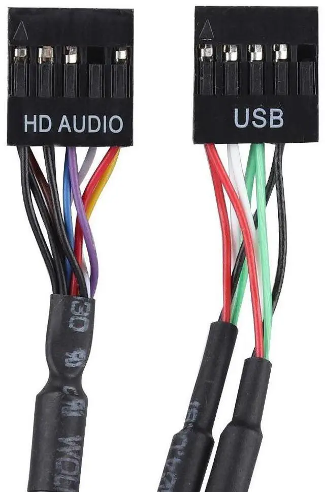 Alt view image 6 of 7 - Vszerda 5.25 Inch Front Panel USB Hub with 2 x USB 3.0 Ports & 2 x USB 2.0 Ports & 1 x HD Audio Port 19 Pin Extension Front Panel Card Reader Support WinXP/2003/VISTA/2008/Windows