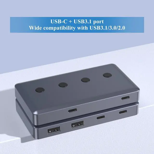 Alt view image 7 of 7 - USB3.2 USB Port hub, 6-Port USB Hub, USB A/Type-C Splitter with USB C Power Port,10 Gbps Data Transfer USB hub for pc, HDD,Flash Drive, Keyborad and More...