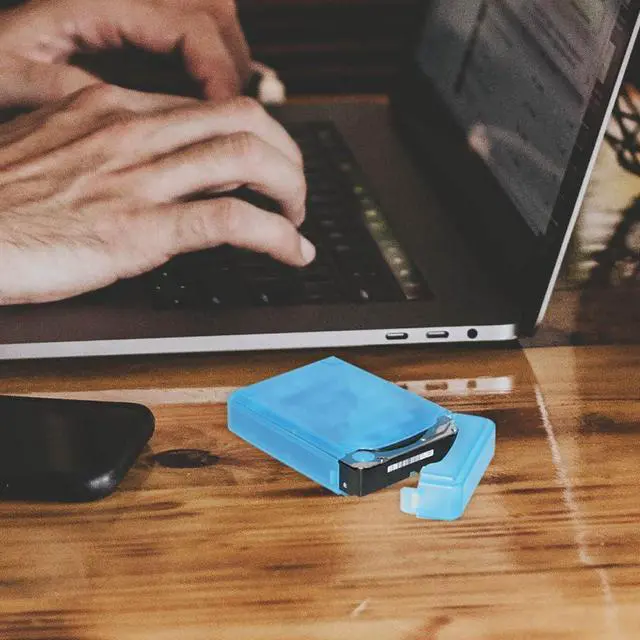 Alt view image 4 of 7 - Vszerda Hard Drive Disk Case Hard Drive Disk Box- 5 Pack 3.5 Inch Hard Drive Storage Case Portable Plastic HDD Box Anti- Static External Hard Drive Case Anti- Proof Case External Hard Drive Case
