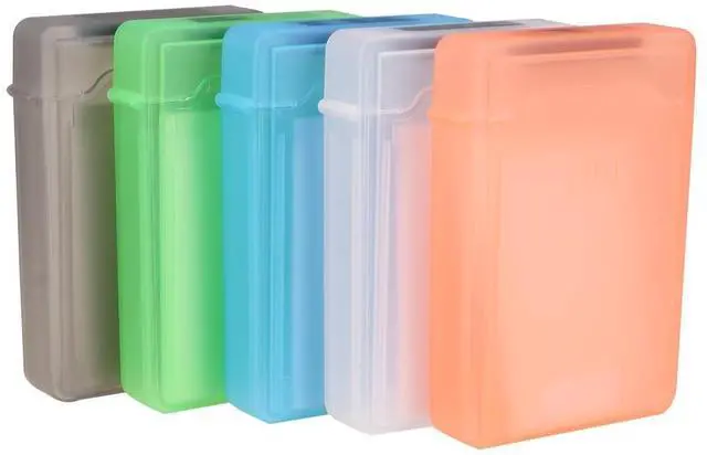 Alt view image 5 of 7 - Vszerda Hard Drive Disk Case Hard Drive Disk Box- 5 Pack 3.5 Inch Hard Drive Storage Case Portable Plastic HDD Box Anti- Static External Hard Drive Case Anti- Proof Case External Hard Drive Case