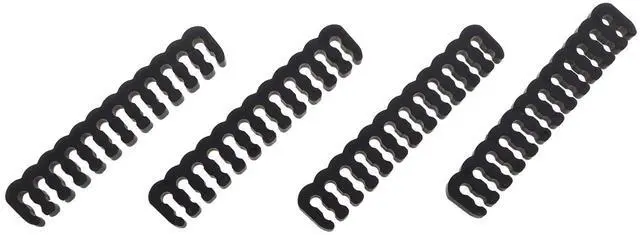 Alt view image 2 of 4 - Vszerda 24PCS Computer Wire Harness Comb Wire Harness Comb 18AWG Wire Clip 24 pins x 4 8 pins x 12 6 pins x 8 for Computer Wire Harnessing Manage Wires Black