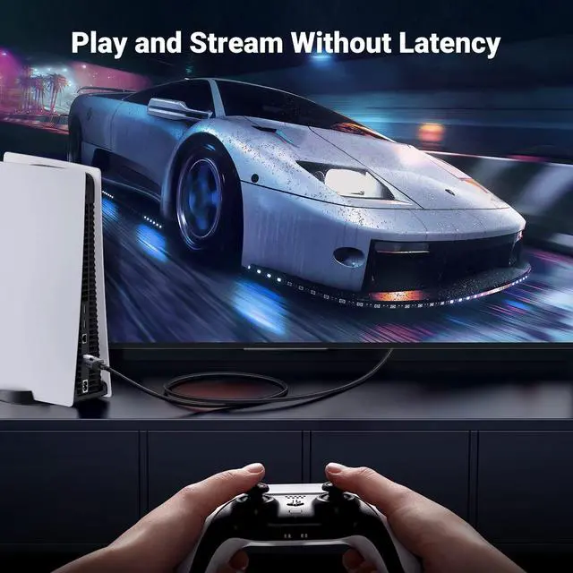 Alt view image 3 of 7 - Cat 8 Ethernet Cable 40FT, High Speed Braided 40Gbps 2000Mhz Network Cord Cat8 RJ45 Shielded Indoor Heavy Duty LAN Cables Compatible for Gaming PC PS5 PS4 PS3 Xbox Modem Router 40FT