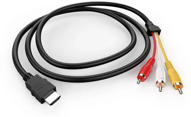 Main image of Vszerda HDMI to RCA Cable, 1080P 5ft/1.5m HDMI Male to 3-RCA Video Audio AV Cable Connector Adapter Transmitter for TV HDTV DVD(NO Signal Conversion Function)