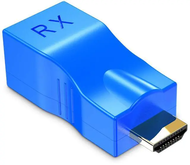 Alt view image 2 of 7 - BUCIER HDMI Repeater, 2 PCS HDMI Extender Transmitter and Receiver Network RJ45 Over Cat 5e / 6 1080p with Built-in Thunder Protection Circuit