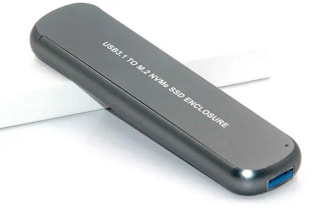 Alt view image 2 of 6 - Vszerda M2 SSD Case Enclosure USB 3.1 to PCI-E M.2 SSD Hard Disk Case Box External Hard Drive Case for NVME 2242/2260/2280 M.2 SSD (Grey)