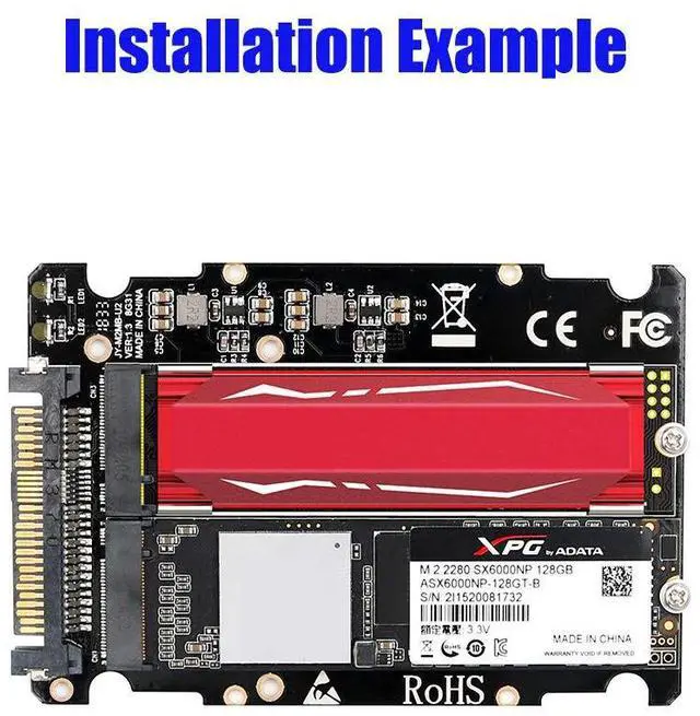Alt view image 6 of 7 - Vszerda NGFF M.2 SSD M Key(Key B) to U.2 SFF-8639 Adapter PCIe M2 Converter for Desktop PC