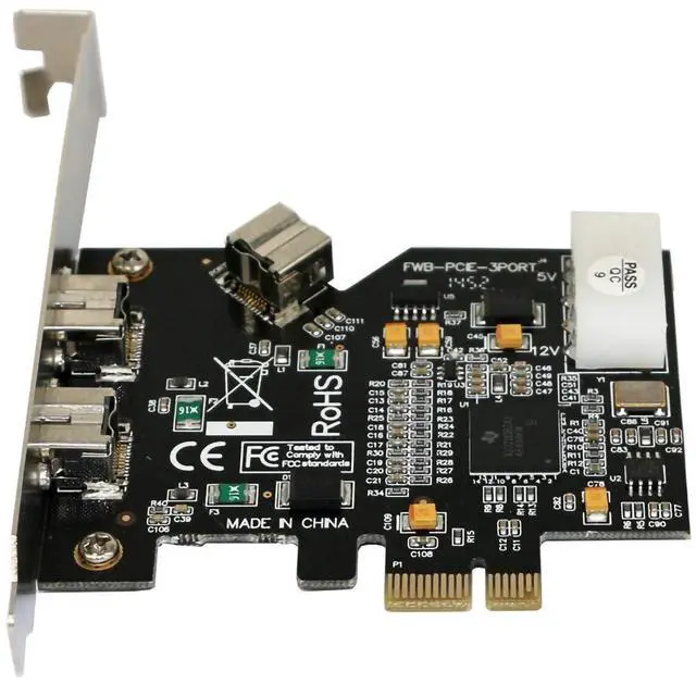 Main image of Vszerda PCI Express PCI-e x1 3 Port 1394B Controller Card Add On Card for FireWire 800 IEEE 1394 B 2 + 1 Digital Video Capture Camera