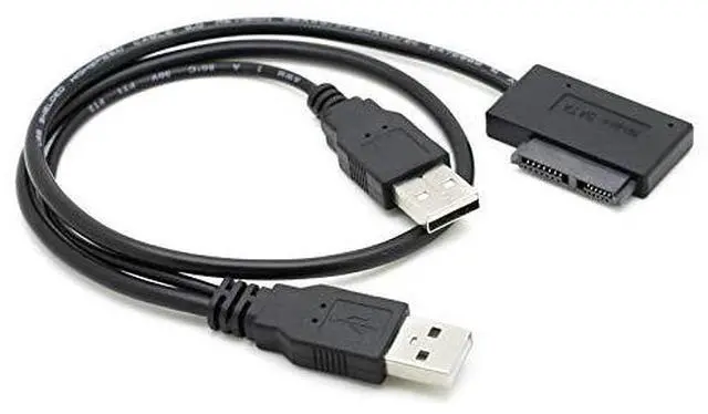 Alt view image 3 of 5 - Vszerda USB 2.0 to 7 + 6P 13Pin Slimline Slim SATA Power Supply External Cable for Notebook Laptop CD-ROM DVD-ROM ODD HDD Caddy Converter