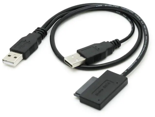 Alt view image 4 of 5 - Vszerda USB 2.0 to 7 + 6P 13Pin Slimline Slim SATA Power Supply External Cable for Notebook Laptop CD-ROM DVD-ROM ODD HDD Caddy Converter