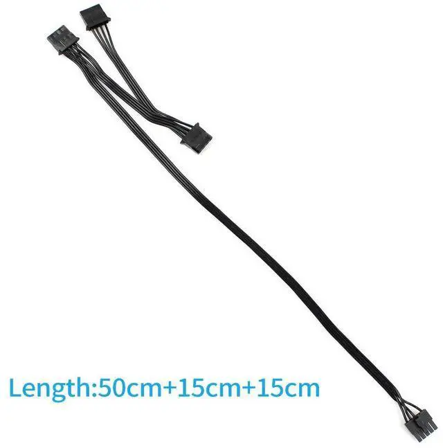 Alt view image 5 of 7 - Vszerda Great Wall Dragon Power Module Line 5P to Large 3 SATA 4P 5Pin to Hard Disk Line 4Pin Power Line 1 to 3 Splitter PC Server Multiplier Hard Drive Power Supply Extension Cable 80cm