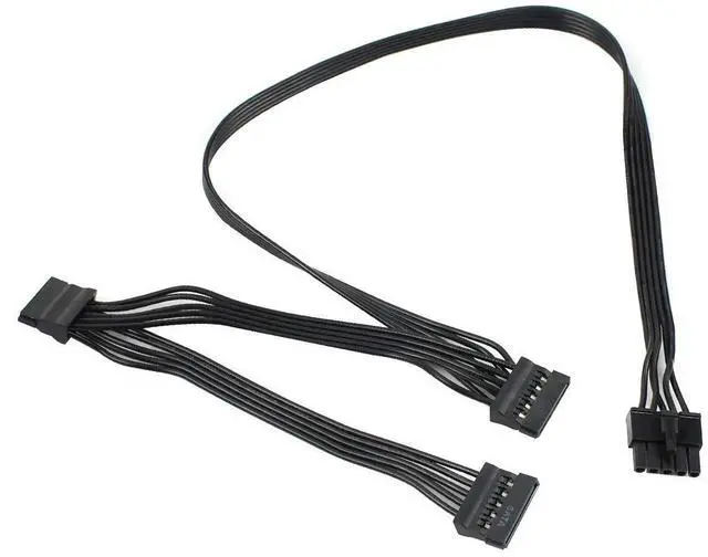 Main image of Vszerda Great Wall Dragon Power Module Line 5P to Large 3 SATA 4P 5Pin to Hard Disk Line 4Pin Power Line 1 to 3 Splitter PC Server Multiplier Hard Drive Power Supply Extension Cable 80cm