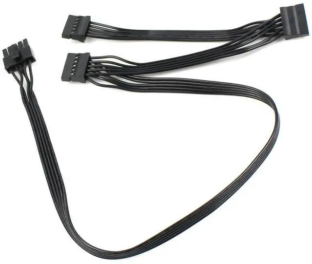 Alt view image 7 of 7 - Vszerda Great Wall Dragon Power Module Line 5P to Large 3 SATA 4P 5Pin to Hard Disk Line 4Pin Power Line 1 to 3 Splitter PC Server Multiplier Hard Drive Power Supply Extension Cable 80cm