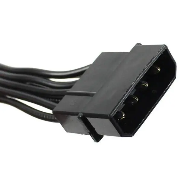 Alt view image 4 of 5 - Vszerda Power Supply SATA 4P Divided Into Two 4P IDE Extension Line IDE to SATA Connector 20cm