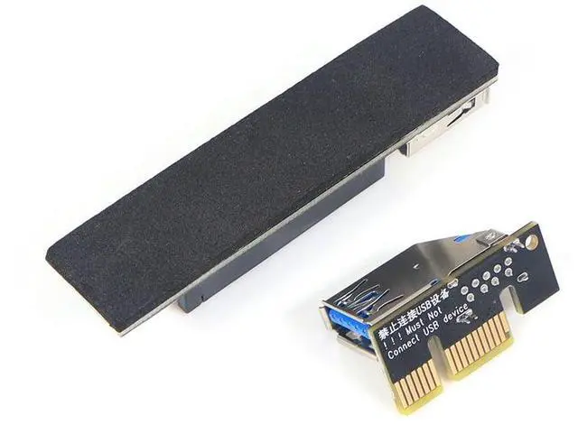 Alt view image 5 of 6 - Vszerda Add On PCI Express X1 to X4 USB 3.0 Adapter Raiser Extender PCIE Riser Card USB3.0 PCI-E SATA Expansion Card