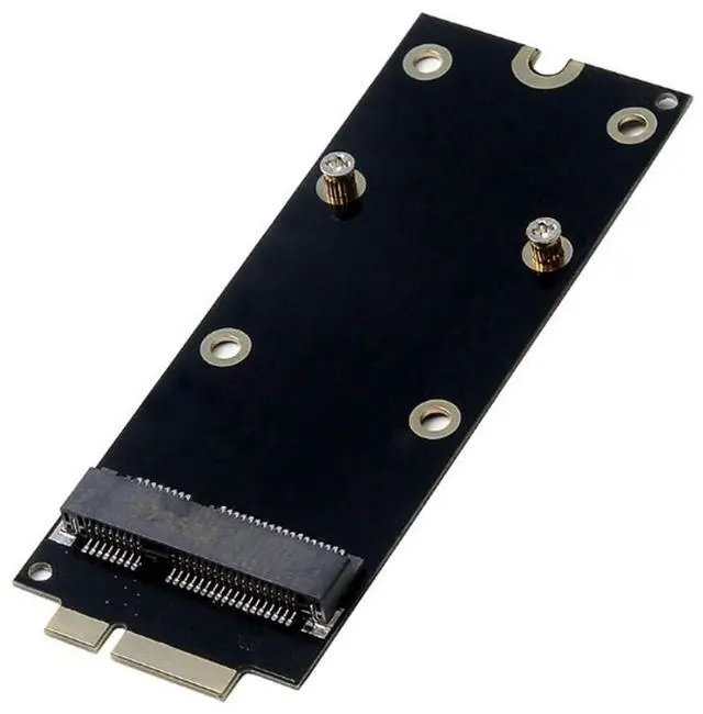 Alt view image 2 of 5 - Vszerda New mSATA SSD to SATA 7+17 Pin Adapter Card 2012 Mini PCIe SATA SSD Converter Card for Pro MC975 MC976 A1425 A1398